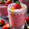 Kefir smoothie with strawberry and honey
